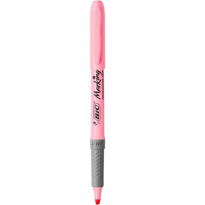 Marcador Fluorescente Bic Grip Rosa Pastel. Subrayadores otras marcas . La  Superpapelería