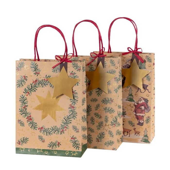 Bolsas de papel pequeñas con motivos navideños personalizadas con logo - ▷  Creapromocion