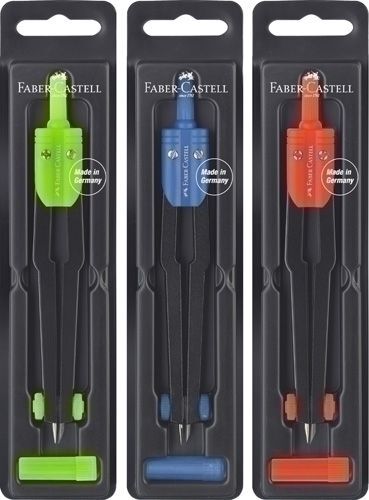 Compas Faber Castell Escolar de Ajuste Rapido Factory Colores Surtidos.  Compases escolares . La Superpapelería