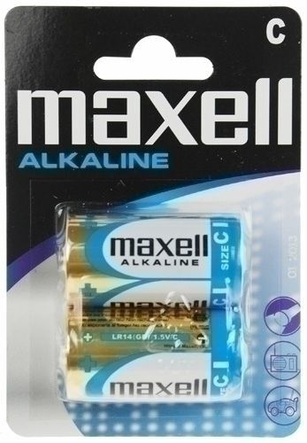 Pilas Alcalina Maxell Lr14 Blister de 2 (M007). Pilas recargables y  alcalinas . La Superpapelería