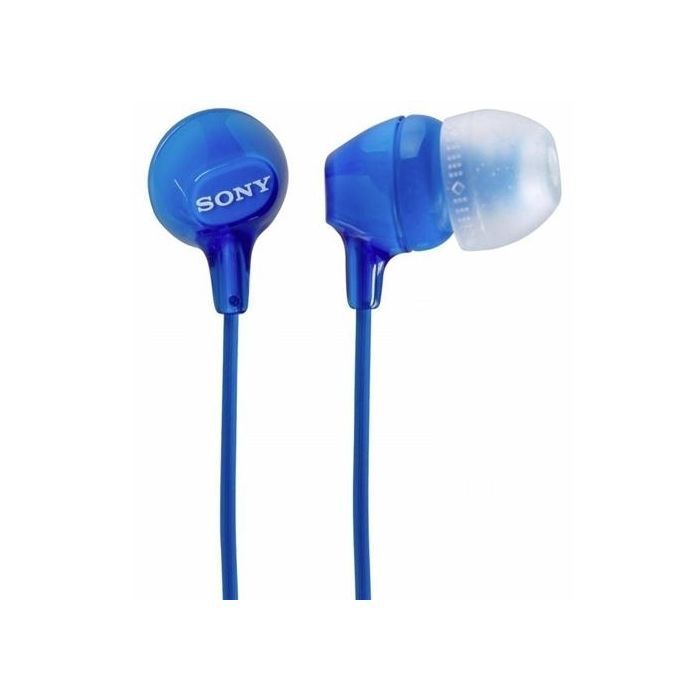 Auriculares Cable Sony Boton Silicona Azul. Auriculares . La Superpapelería