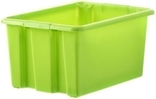 Caja De Almacenamiento De Contenedores De Plástico Con Tapa Verde