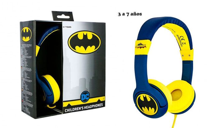 Auriculares Infantiles Otl Batman Bat Signal para 3 y 7 Años