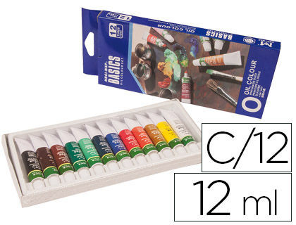 Caja 12 Tubos 12 Ml Oleo Artist Colores Surtidos. Pinturas al óleo . La  Superpapelería
