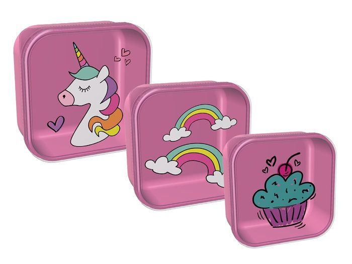 Lunch box infantil con compartimentos Unicornio de Citron. Tuppers