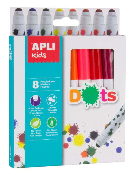 Pack de 10+2 rotuladores de colores lavables para niños Kids