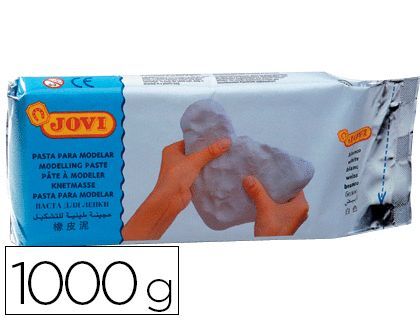 Pasta modelar endurecible al aire JOVI 1000 gr. Blanca