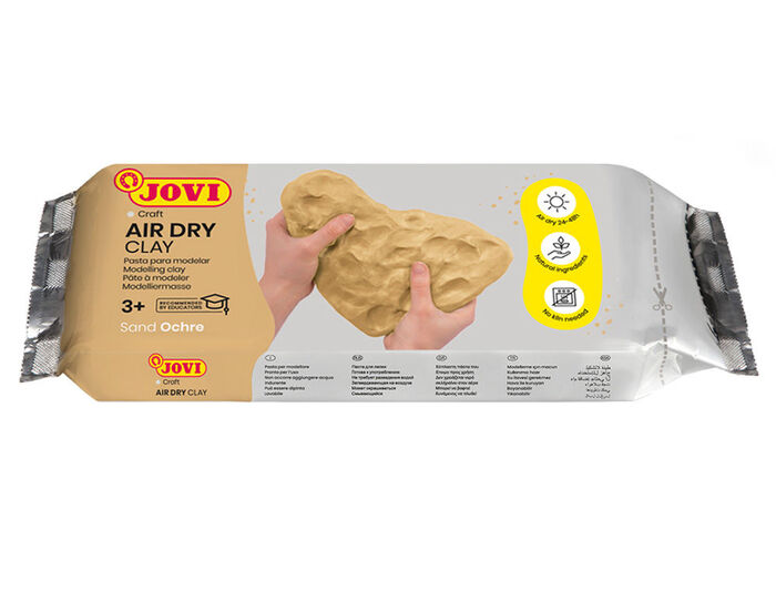 Pasta Jovi para Modelar Air Dry Clay 250 Gr Color Ocre. Pasta y arcilla  para modelar . La Superpapelería