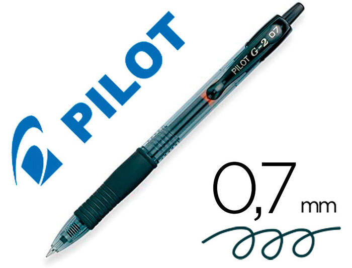 Boligrafo pilot synergy point retractil sujecion de caucho tinta gel 0,5 mm  azul