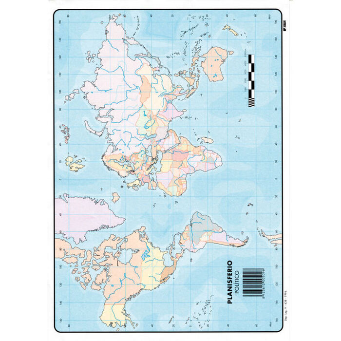 Mapa del mundo de corcho blanco - Mapamundi de corcho para la pared :  : Oficina y papelería