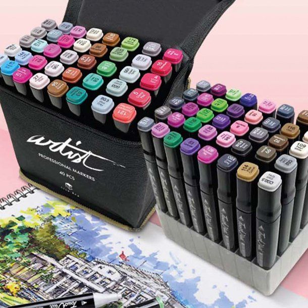 Rotuladores Canvas Luxury Artist Estuche 40 Colores Surtido. Rotuladores  doble punta . La Superpapelería