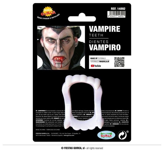 Colmillos de Vampiro y Dientes de Dracula - Comprar Online - FiestasMix
