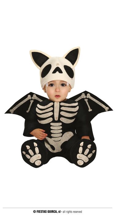 Disfraz Skeleton Bat Baby 12-18 Meses. Disfraz hallowen bebe . La  Superpapelería