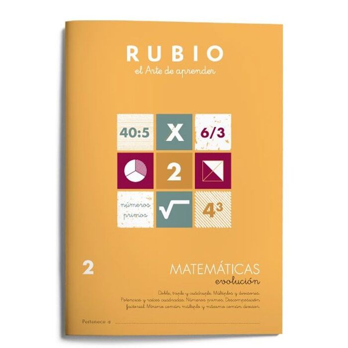 Cuaderno Rubio A4 Evolucion 2. Cuadernos rubio de matemáticas . La Superpapelería