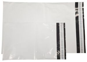 Bolsa Courier Plastico 70% Reciclado sin Imprimir 450X600 mm Paquete de 100