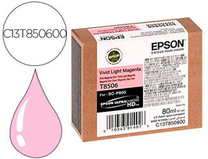 Consumibles Epson Tinta Magenta Claro Sp Sc-P800 80 M