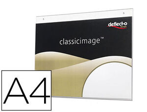 Expositor Mural Deflecto Classic Image Din A4 Horizontal Transparente 298X235X10 mm