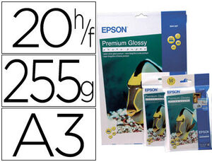 Papel Epson Premium Glossy Pho To Paper A3 (20Hojas) 255Gr. 255 Gr.