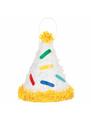 Mini Piñata Sombrero de Cumpleaños 16,51 X 14,60 cm