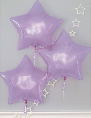 Globos Translúcidos 43,1 cm Estrella Púrpura Paquete 3 uds.