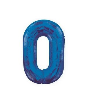 Globo Foil Nº 0 Azul 86,3 cm