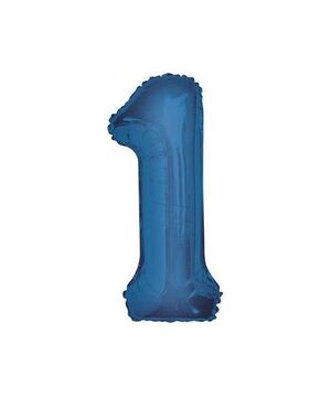 Globo Foil Nº1 Azul 86,3 cm