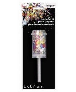Push Popper Foil Confetti Multicolor