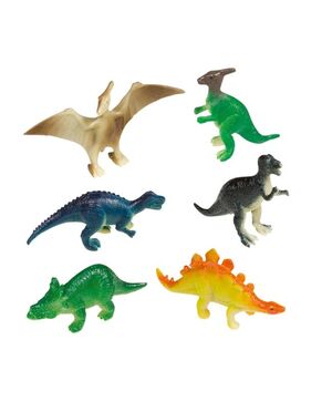 Juguete Mini Figuras Dinosaurio Feliz Paq 8 uds