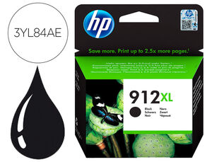 Cartucho Ink-Jet Hp Negro 912 Xl Officejet 8010 / 8020 / 8035 825 Pag