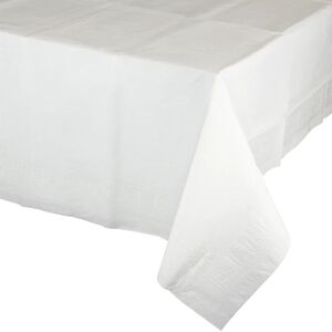 Mantel Papel Plastificado Rectangular Blanco 137 X 274 cm