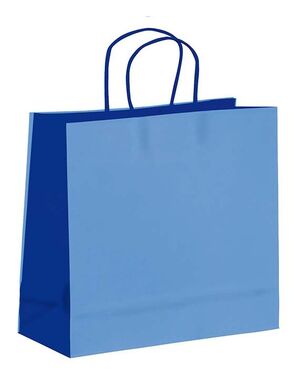 Bolsa Asa Retorcida 54+14X44,5+6 Bicolor Azul / Azul Oscuro