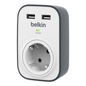 Enchufe Protector Belkin 1 Salidas (Regleta) con Proteccion Contra Sobretensiones +2 Usb-A