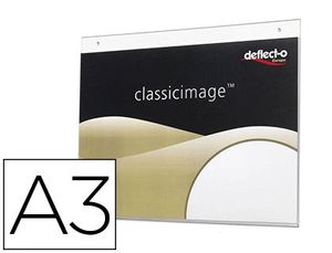 Expositor Mural Deflecto Classic Image Din A3 Horizontal Transparente 420X330X7 mm