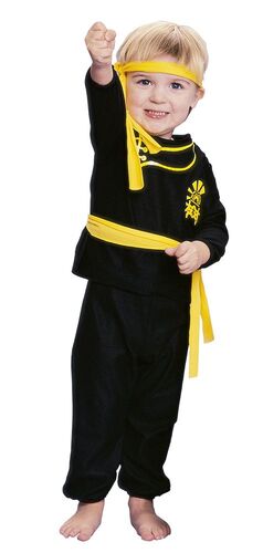 Disfraz Ninja Amarillo Talla 1-2 Años