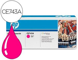 Toner Hp Color Laserjet Cp5225 Cp5225N Cp5225D -Ce743A- Magenta 7. 300 Pags