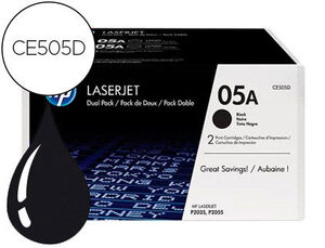 Consumibles Hp Inc Toner Negro Laserjet Ce505A Pack2