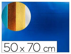 Goma Eva 50X70 2 mm Metalizada Azul