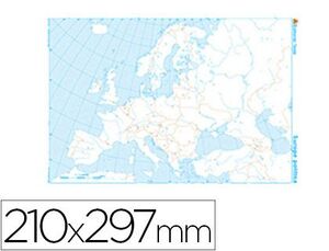 Mapa Mudo B/n Din A4 Europa -Politico