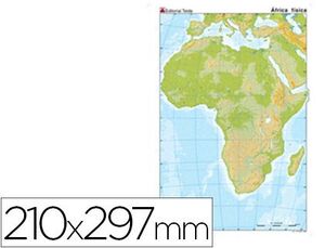 Mapa Mudo Color A4 Africa Fisico