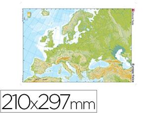 Mapa Mudo Color A4 Europa Fisico
