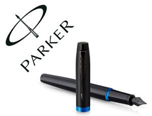 Pluma Parker Im Professionals Vibrant Blue Ring Plumin F en Estuche de Regalo