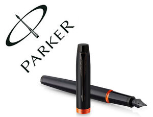 Pluma Parker Im Professionals Vibrant Orange Ring Plumin F en Estuche de Regalo