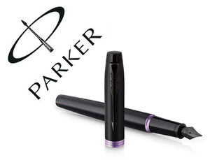 Pluma Parker Im Professionals Vibrant Purple Ring Plumin F en Estuche de Regalo
