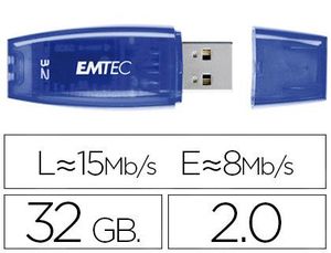 Memoria Usb Emtec Flash C410 32 Gb 2. 0 Azul