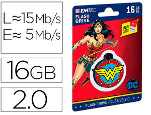 Memoria Usb Emtec Flash 16 Gb Usb 2. 0 Collector Wonder Woman