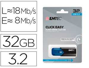 Memoria Emtec Usb 3. 2 Click Easy 32 Gb Azul