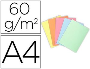 Subcarpeta Cartulina Exacompta Din A4 Paquete de 100 Unidades Colores Pastel Surtidos 60 Gr