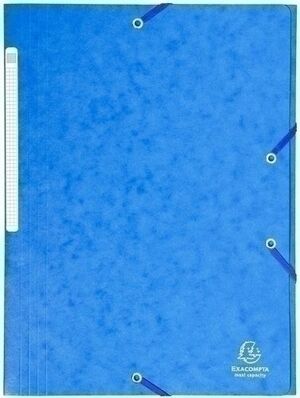 Carpeta de Gomas y Solapas Exacompta Maxi Carton A4 con Etiqueta Azul