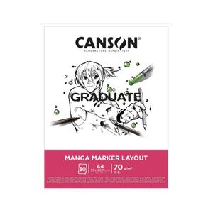 Bloc Encolado Canson Graduate Manga Marker Layout A4 50 Hj 70 Gr