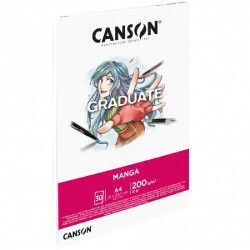 Bloc Encolado Canson Graduate Manga A4 30 Hj 200 Gr